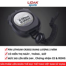 Thumbnail Đồng hồ bấm giây, đo thời gian chính hãng PC894. Bấm giờ thể thao nhớ 1LAP LIDAK SPORT 2