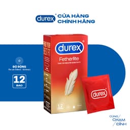 Thumbnail Bao cao su Durex Fetherlite siêu mỏng, size 52.5mm, 12 bao/hộp 2
