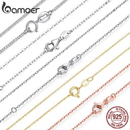 Thumbnail Vòng cổ BAMOER bạc S925 dạng chuỗi xích nhiều kiểu dáng có thể điều chỉnh chiều dài 1