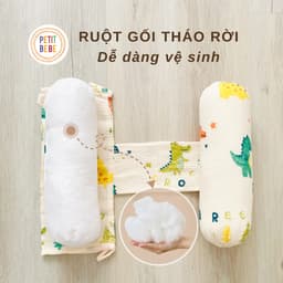 Thumbnail Gối chặn cho bé sơ sinh PETIT BEBE muslin thoáng khí giúp trẻ ngủ ngon chống giật mình 2