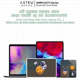 Thumbnail Chuột Bluetooth không dây AstroMazing silent siêu êm cho iPad, Android, Laptop, Macbook 1