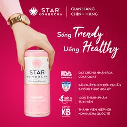 Thumbnail Thùng 12 lon trà STAR KOMBUCHA Vải Kiwi / Lychee (250ml/lon) - Trà lên men vi sinh hỗ trợ tiêu hóa 2