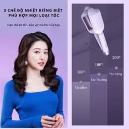 Thumbnail Máy Uốn Tóc Xoăn Sóng Nước Size 36mm Nanomax XN-D36, 3 Chế Độ Nhiệt, Tích Hợp Ion Bảo Vệ Tóc Hư Tổn, Bh 6 Tháng 3