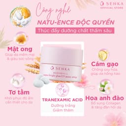 Thumbnail Kem ngày dưỡng da trắng hồng mờ thâm sạm Senka Aqua Bright Glow UV Moist Whip SPF 25+ PA ++ 50g - 15539 4