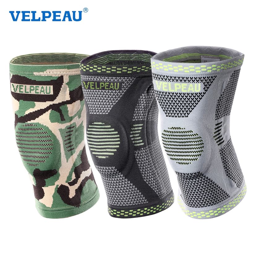 Ảnh VELPEAU Nẹp Đầu Gối Cho Viêm Khớp Đệm Đầu Gối Lò Xo Silicone Nén Dành Cho Bóng Rổ Quần Vợt Chạy Tay Hỗ Trợ Thể Thao 1 Cái 2