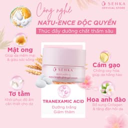 Thumbnail Kem đêm dưỡng trắng hồng - mờ thâm sạm Senka Aqua Bright Glow Gel Cream 50g - Gcode 70407 2