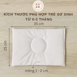 Thumbnail Gối mỏng lót đầu bé sơ sinh Petit Bebe muslin thấm hút thoáng khí hoạ tiết đáng yêu 3