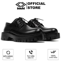 Thumbnail Giày chunky derby da cột dây thời trang INICHI G1112 da lì đế chunky thời trang 1