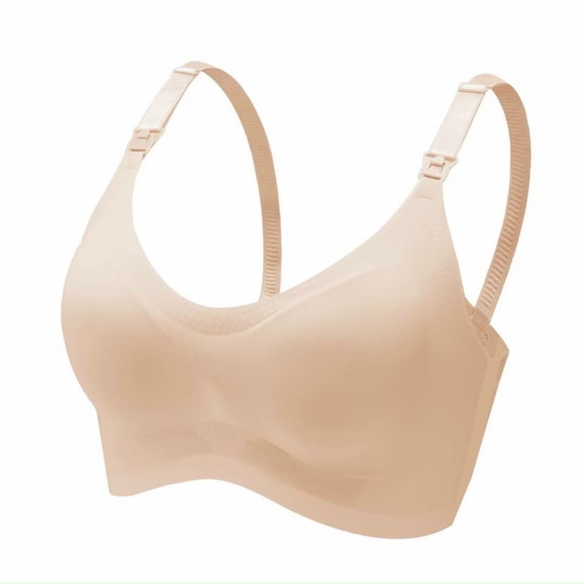 Ảnh Áo ngực bầu và sau sinh 2MAMA đúc nguyên khối không đường may có khuy cho bé ti sau sinh V101 3