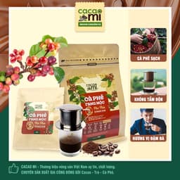 Thumbnail Cà phê nguyên chất rang mộc Cacao Mi blend Robusta Arabica đậm đà cafe pha phin thơm ngon 15g-250g 1