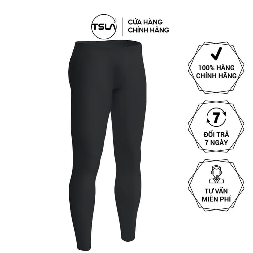 Ảnh Quần legging nam LÓT LÔNG vải mềm mịn nhẹ mỏng thoáng khí form ôm mặc bên trong cực ấm 2