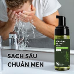 Thumbnail Sữa Rửa Mặt Tạo Bọt Tràm Trà Cho Nam Sạch Sâu Chuẩn Men Kiềm Dầu Giảm Mụn Cỏ Mềm 150ml 2
