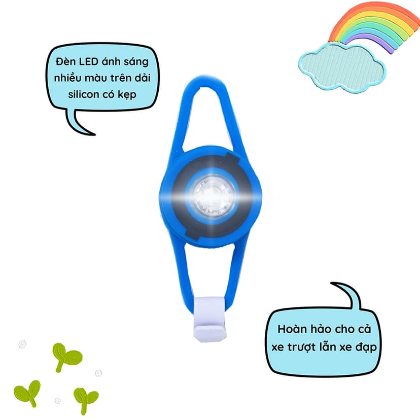 Ảnh Đèn phát sáng LED xe trượt scooter Globber - xanh dương 1