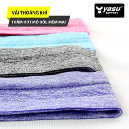 Thumbnail Băng đô thể thao thấm hút mồ hôi nam nữ, vải dệt kim không xù lông Yasu 2103 4