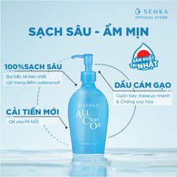 Thumbnail Dầu tẩy trang Sạch Sâu Ẩm Mịn Senka All Clear Oil 230ml (Mới) 3