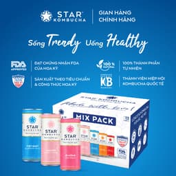 Thumbnail Combo 2 thùng 12 lon trà lên men STAR KOMBUCHA hữu cơ mix vị (250ml/lon) 1