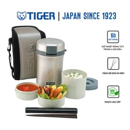 Thumbnail Hộp đựng cơm giữ nhiệt Tiger 3 ngăn LWU-B200 (1.41L) 1