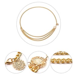 Thumbnail Dây thắt lưng AIJOLEN bằng kim loại nhiều lớp thời trang cổ điển cho nữ 3