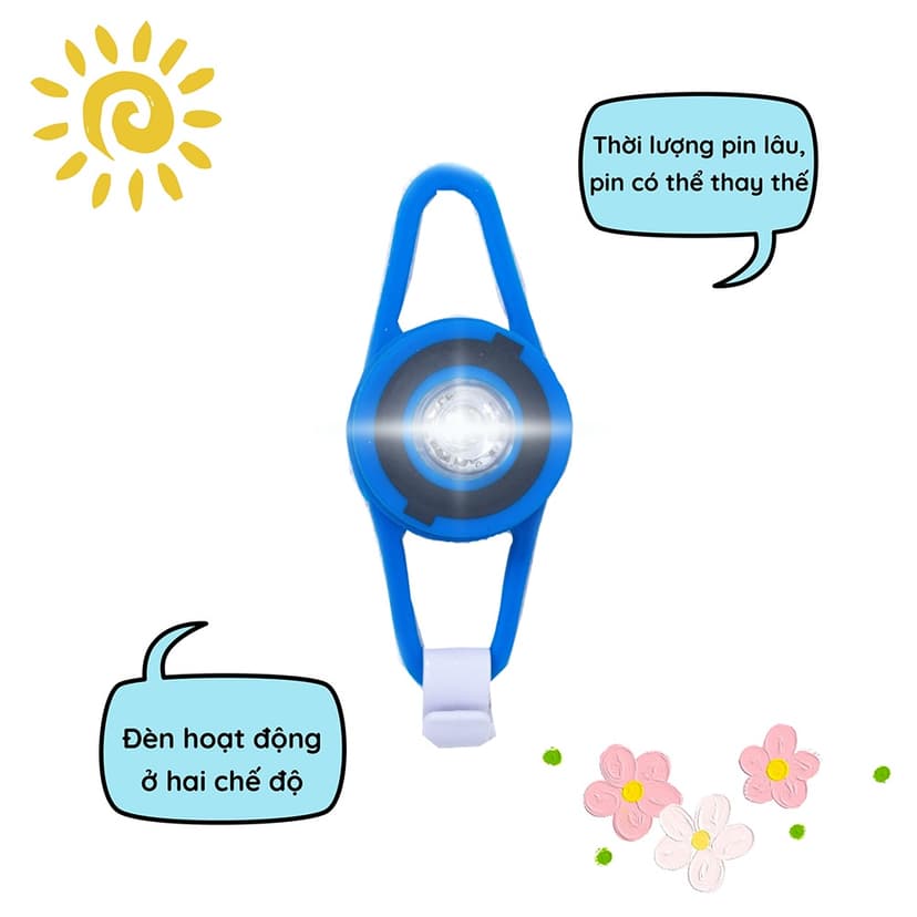 Ảnh Đèn phát sáng LED xe trượt scooter Globber - xanh dương 2