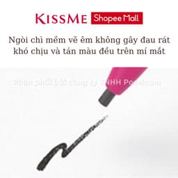Thumbnail Bút chì kẻ mí mắt hai đầu Kissme lõi siêu mịn lâu trôi không thấm nước Kissme Heroine Make Quick Eyeliner 0.1g 4