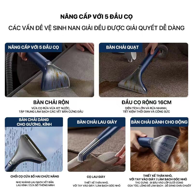 Ảnh Máy giặt cầm tay Deerma BY200 làm sạch thảm, sofa vải, rèm với công nghệ gia nhiệt nước đến 50 độ C - Bảo hành 12 tháng 2