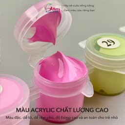 Thumbnail Tranh số hoá tự tô màu theo số đêm trăng tuyết rơi GAM kèm khung đã căng PC4645 lọ màu 5ml 3