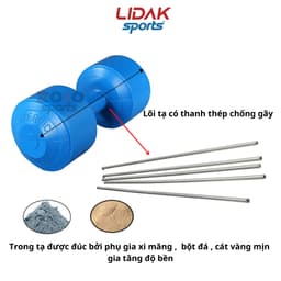 Thumbnail Tạ tay nhựa 3kg Lidak, tập tay bọc nhựa, lõi thép chống gãy - LIDAK SPORT 2