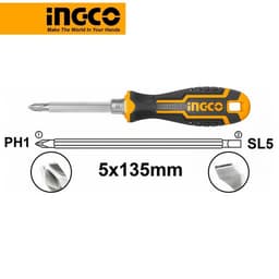 Thumbnail Tua vít 2 đầu INGCO AKISD0203 5x135mm đầu PH1+SL5 chất liệu thép CRV 1