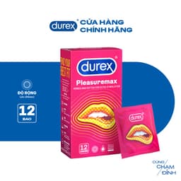 Thumbnail Bao cao su Durex Pleasuremax gân gai, size 56mm, 12 bao/hộp 1