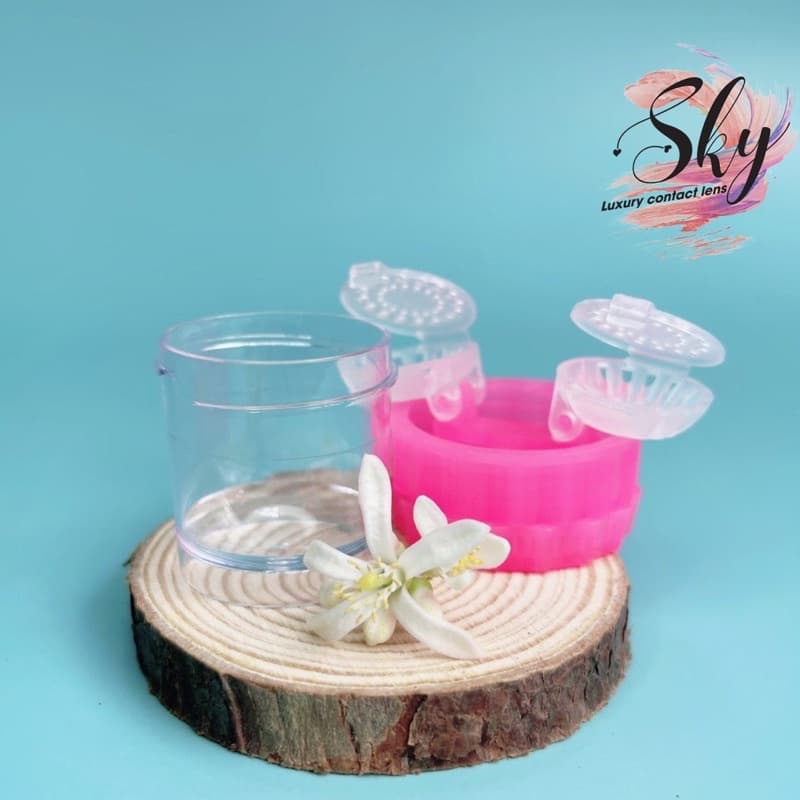 Ảnh Cốc rửa lens Sky contact lens| Ảnh thật+ Video hướng dẫn Sử Dụng 4