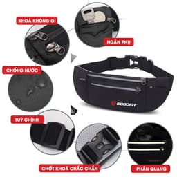 Thumbnail Đai chạy bộ, túi đeo hông chạy bộ đựng điện thoại chống nước GoodFit GF108RB 2