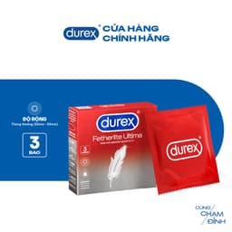 Thumbnail Bao cao su Durex Fetherlite Ultima siêu mỏng, size 52mm, 3 bao/hộp 2