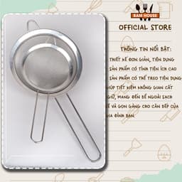 Thumbnail Rây lọc inox 2 lớp Bam House viền cứng tay cầm cách nhiệt cao cấp RLC05 2