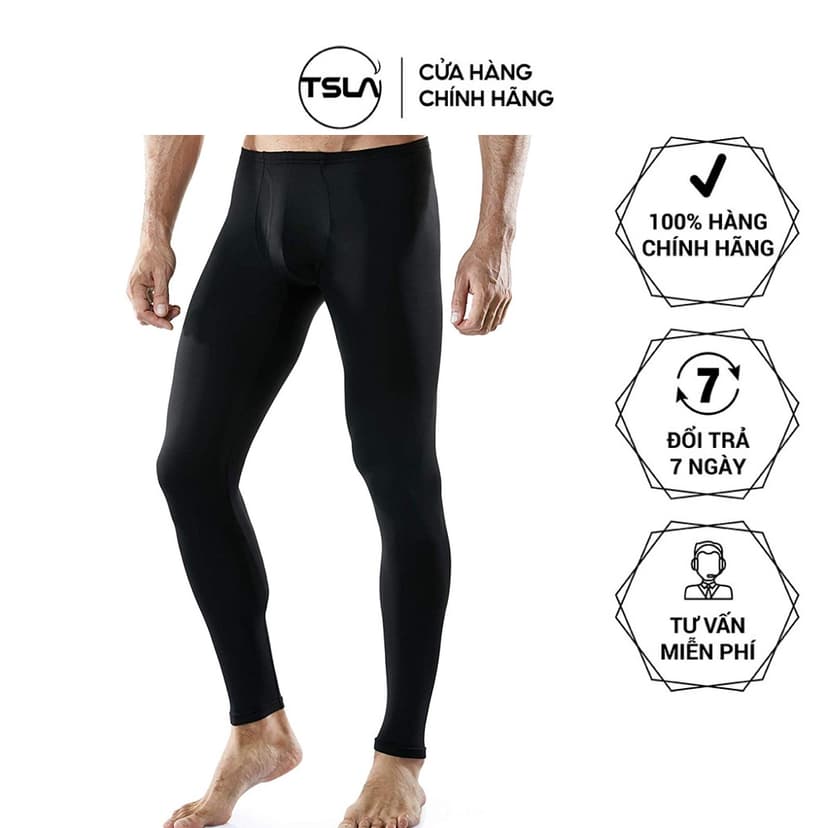 Ảnh Quần legging nam LÓT LÔNG vải mềm mịn nhẹ mỏng thoáng khí form ôm mặc bên trong cực ấm 1