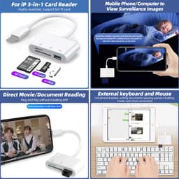 Thumbnail Đầu đọc thẻ nhớ HDOORLINK SD/TF/USB 3 trong 1 có cáp Type-C/Micro USB/iPhone sang SD cao cấp thích hợp cho iPad HUAWEI 3