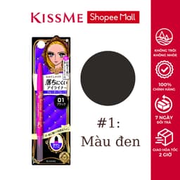 Thumbnail Bút chì kẻ mí mắt hai đầu Kissme lõi siêu mịn lâu trôi không thấm nước Kissme Heroine Make Quick Eyeliner 0.1g 1