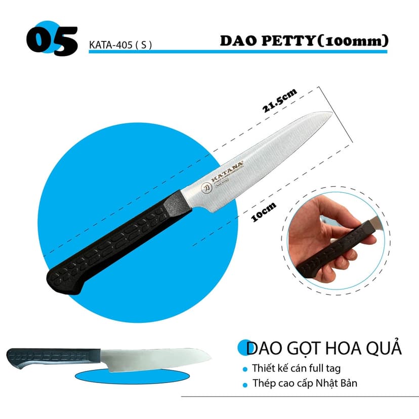 Ảnh BỘ DAO LÀM BẾP cao cấp KATANA Basic thép chống gỉ Made in Việt Nam - KATASET3 3