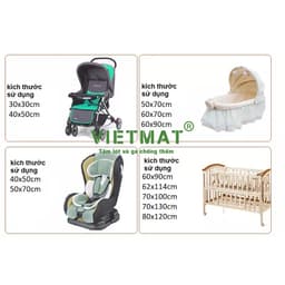 Thumbnail Tấm lót chống thấm cho bé VIETMAT các size 50x70, 60x90, 70x100, 70x110, 70x120, 70x130 và 80x120cm 1