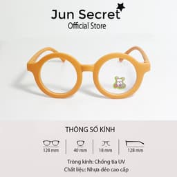 Thumbnail Kính mát trẻ em gọng dẻo Jun Secret tròng trong suốt chống bụi, chống tia UV dành cho bé từ 2 đến 5 tuổi JS11065trong 1
