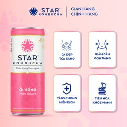 Thumbnail Thùng 12 lon trà STAR KOMBUCHA Ổi Hồng / Pink Guava (250ml/lon) 1
