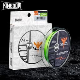 Thumbnail Cuộn dây câu cá KINGDOM bện 4 sợi PE siêu chắc chắn dài 100m mx8 150m 1