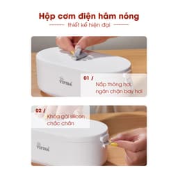 Thumbnail Hộp Cơm Cắm Điện Văn Phòng VIFIBA Hâm Nóng và Giữ Nhiệt, có 3 Ngăn, Tay Cầm Dễ Mang Đi 4