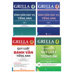 Thumbnail Sách - Combo 4 quy luật đánh vần tiếng Anh, bí thuật trọng âm và bình dân học vụ - Kèm App Grilla 1