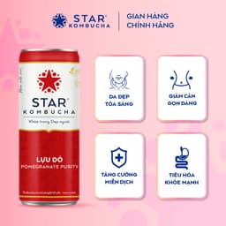 Thumbnail Thùng 12 lon STAR KOMBUCHA Lựu Đỏ / Pomegranate (250ml/lon) - Trà lên men vi sinh bảo vệ sức khỏe 1