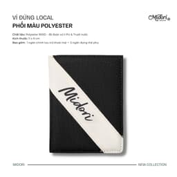 Thumbnail Ví Vải Đứng Nữ Phối Màu Polyester Kháng Nước Local Brand Chính Hãng Midori M Studio 1