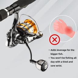 Thumbnail Tay quay máy câu cá GOMEXUS không cần nguồn 57mm thích hợp cho Shimano Sienna FX Nasci Daiwa Revros LT RR 3