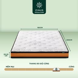Thumbnail Nệm Lò Xo Độc Lập Zinus Foam Mát Gel Mát Thế Hệ Mới Dày 20cm - 8in Spring Mattress 3