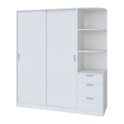 Thumbnail WINDY, Tủ quần áo cửa lùa bằng gỗ công nghiệp cao cấp WAR_055, 180x60x200cm, sản xuất 1
