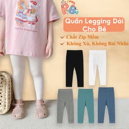 Thumbnail Quần Legging Bé Gái Dáng Dài Chất Zip Co Dãn 4 Chiều Sành Điệu, Mặc 4 Mùa - BabyBoo - Pibo Store 1