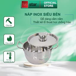 Thumbnail Bộ nồi 3 đáy inox 430 Thân Cool Fivestar Standard nắp inox FS-B3010 (Kích thước 16cm - 20cm - 24cm), tặng 1 vá canh 2
